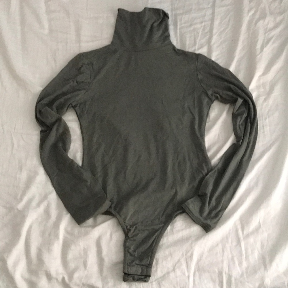 Missguided Green Turtleneck Bodysuit